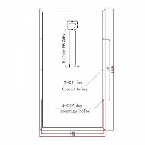 150W 12V dual battery solar kit for camper / boat with controller and cable - 4Boats
