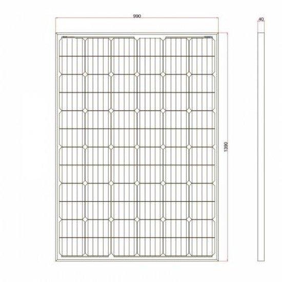 250W 12V solar charging kit with 20A controller and 5m cable - 4Boats