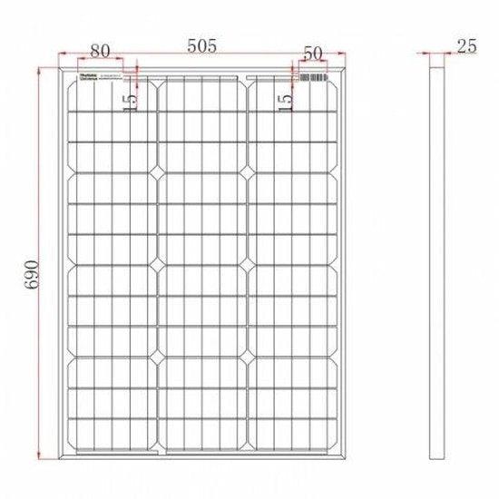 60W 12V solar panel with 5m cable - 4Boats