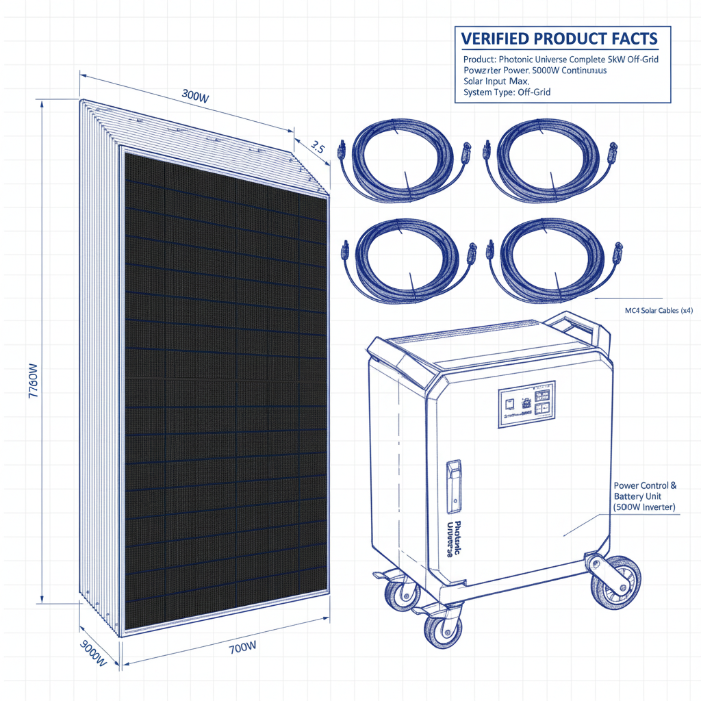 Photonic Universe Complete 5kW Off-Grid Power System P5000M-7000 - Technical specification image 2