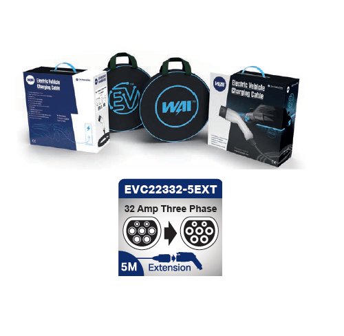 BMW i3 Compatible 32-Amp Three-Phase Charging Cable - Extension - Solarika.co.uk