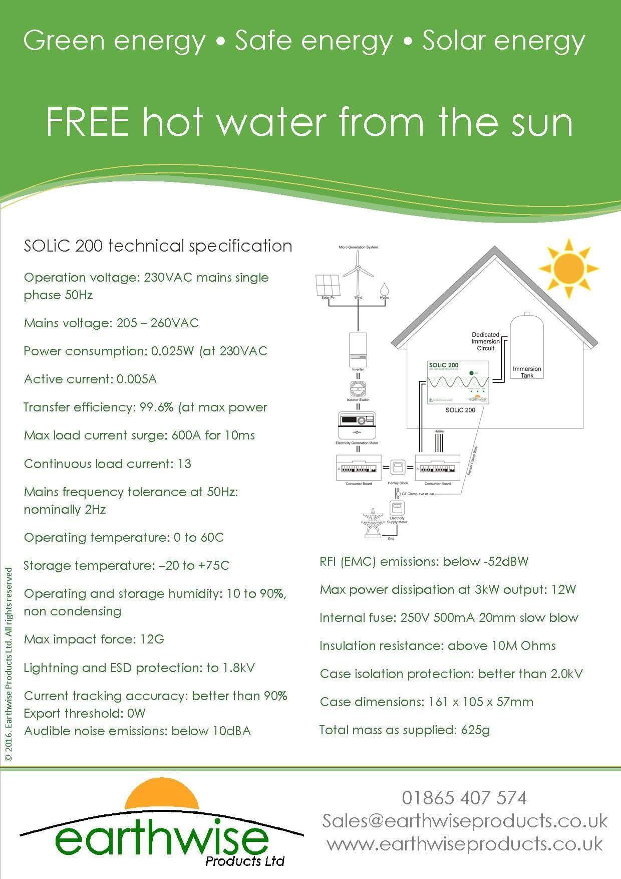 SOLiC200 Solar Immersion diverter (iboost & Immersun alternative) - Solarika.co.uk