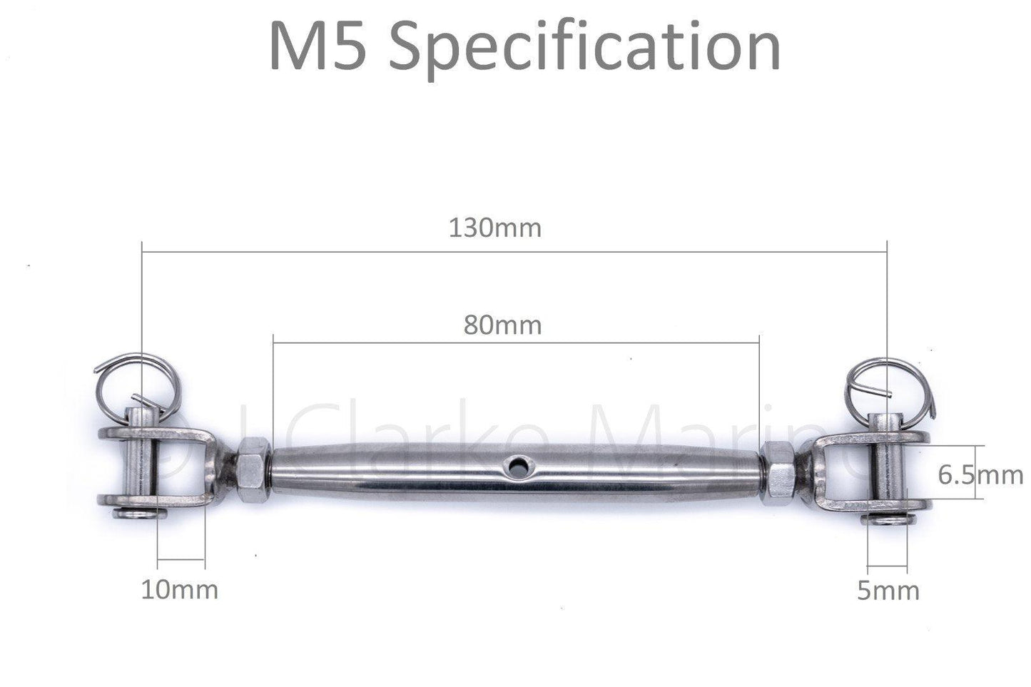 Stainless steel turnbuckle rigging screw jaw to jaw closed body 316 A4 marine grade - 4Boats