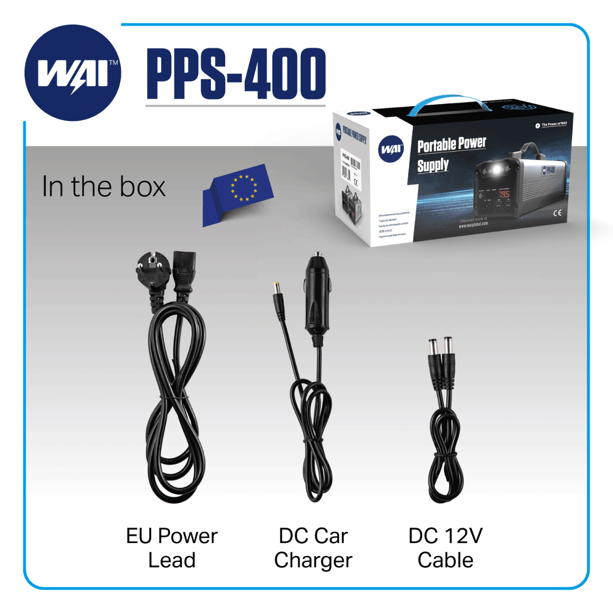 WAI PPS400 Portable Power Supply, 400W - Solarika.co.uk