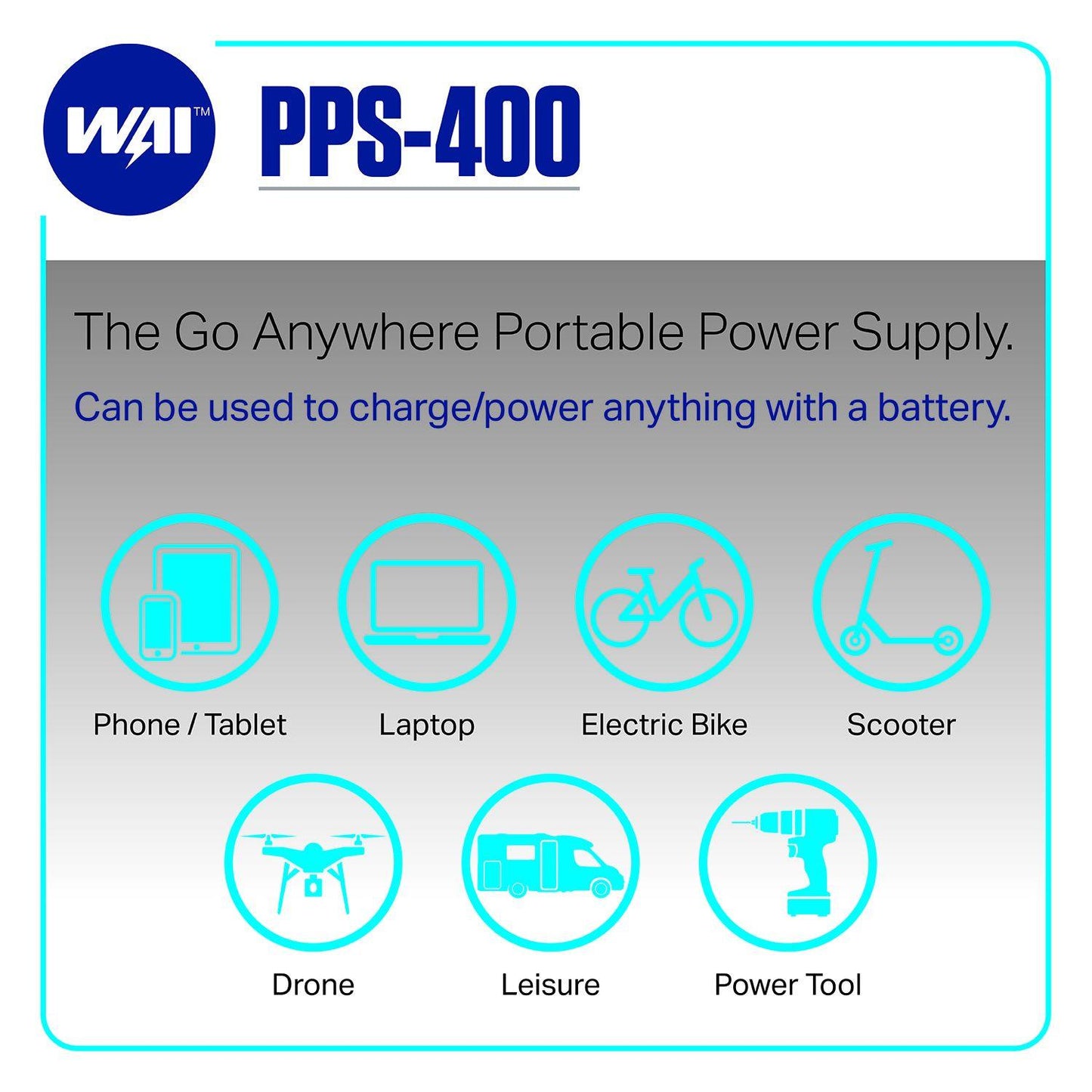 WAI PPS400 Portable Power Supply, 400W - Solarika.co.uk