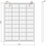 100W 12V solar panel with 5m cable - 4Boats