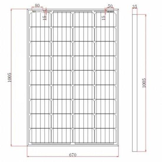 120W 12V solar panel with 5m cable - 4Boats
