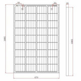120W 12V solar panel with 5m cable - 4Boats
