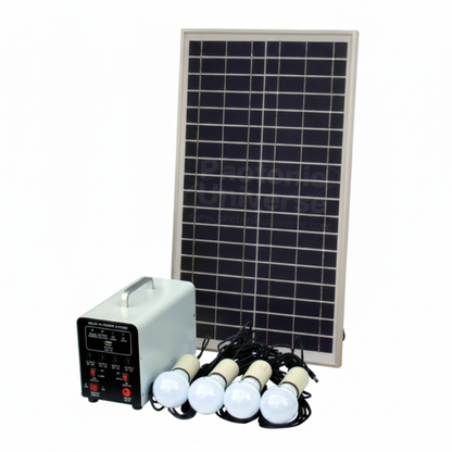 25W Off-Grid Solar Lighting System with 4 LED Lights, Solar Panel and Battery - Technical specification image 4