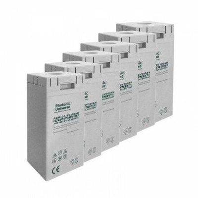 12V 300Ah AGM deep cycle battery bank (6 x 2V batteries) for large power systems and energy storage - 4Boats