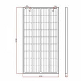 150W 12V dual battery solar kit for camper / boat with controller and cable - 4Boats