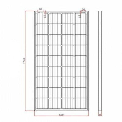 150W 12V solar panel with 5m cable - 4Boats