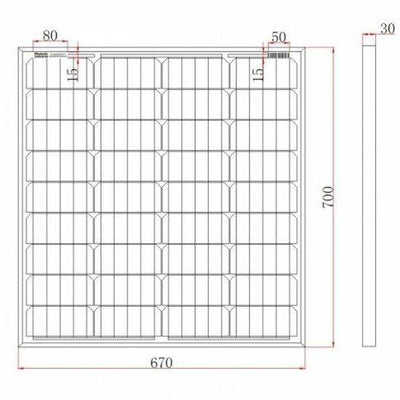 160W (80W+80W) solar panels with 2 x 5m cable - 4Boats