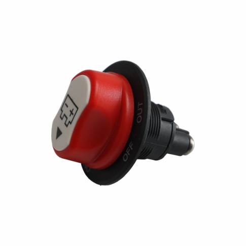 50A 12V/24V/48V panel mount battery isolator switch with M4 terminals