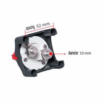 275A 12V/24V/48V surface and panel mount battery isolator switch with M10 terminals