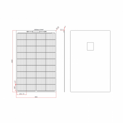120W black semi-flexible fibreglass solar panel with durable ETFE coating