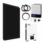 5kW Complete Off-grid Solar Power System with 2.6kW Sharp solar panels, 5kW hybrid inverter and 5kWh wall-mounted lithium battery