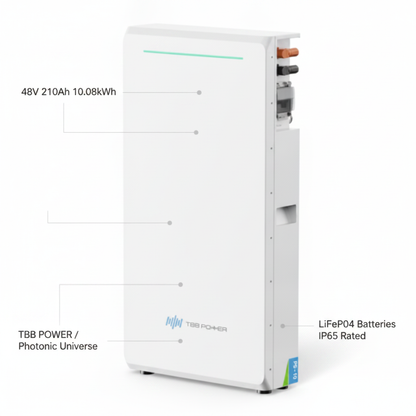 48V 210Ah 10.08kWh IP65 TBB Power Floor/Wall Mounted Lithium Battery Pack - UK Stock image 1