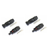 2 Pairs of MC4 compatible connectors for 10mm2 cable, suitable for solar panels, extension leads or photovoltaic systems - 4Boats