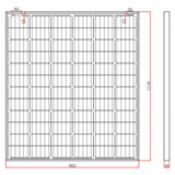 200W 12V solar panel with 5m cable - 4Boats