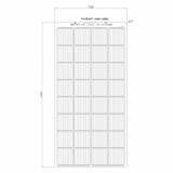 200W SEMI-FLEXIBLE FIBREGLASS SOLAR PANEL WITH DURABLE ETFE COATING - 4Boats