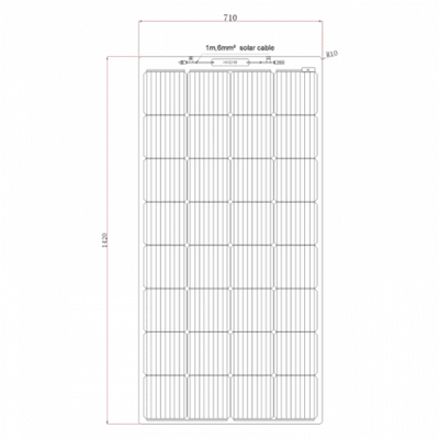 200W SEMI-FLEXIBLE FIBREGLASS SOLAR PANEL WITH DURABLE ETFE COATING - 4Boats