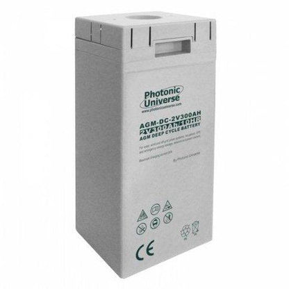 24V 300Ah AGM deep cycle battery bank (12 x 2V batteries) for large power systems and energy storage - 4Boats