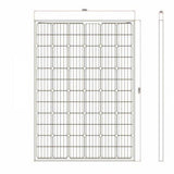 250W 12V solar panel with 5m cable - 4Boats