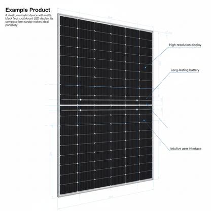 410W Sharp NU-JC410B Black Frame Monocrystalline Solar panel with high-efficiency PERC cells - Technical specification image 2