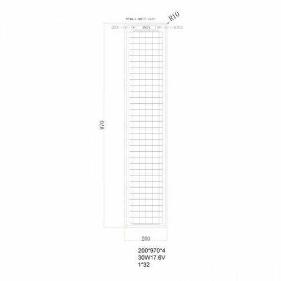 30W Reinforced Ultra-narrow semi-flexible solar panel with a durable ETFE coating - 4Boats