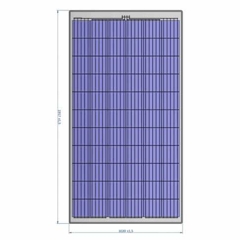 330W semi-flexible solar panel with rear junction box (made in Austria)