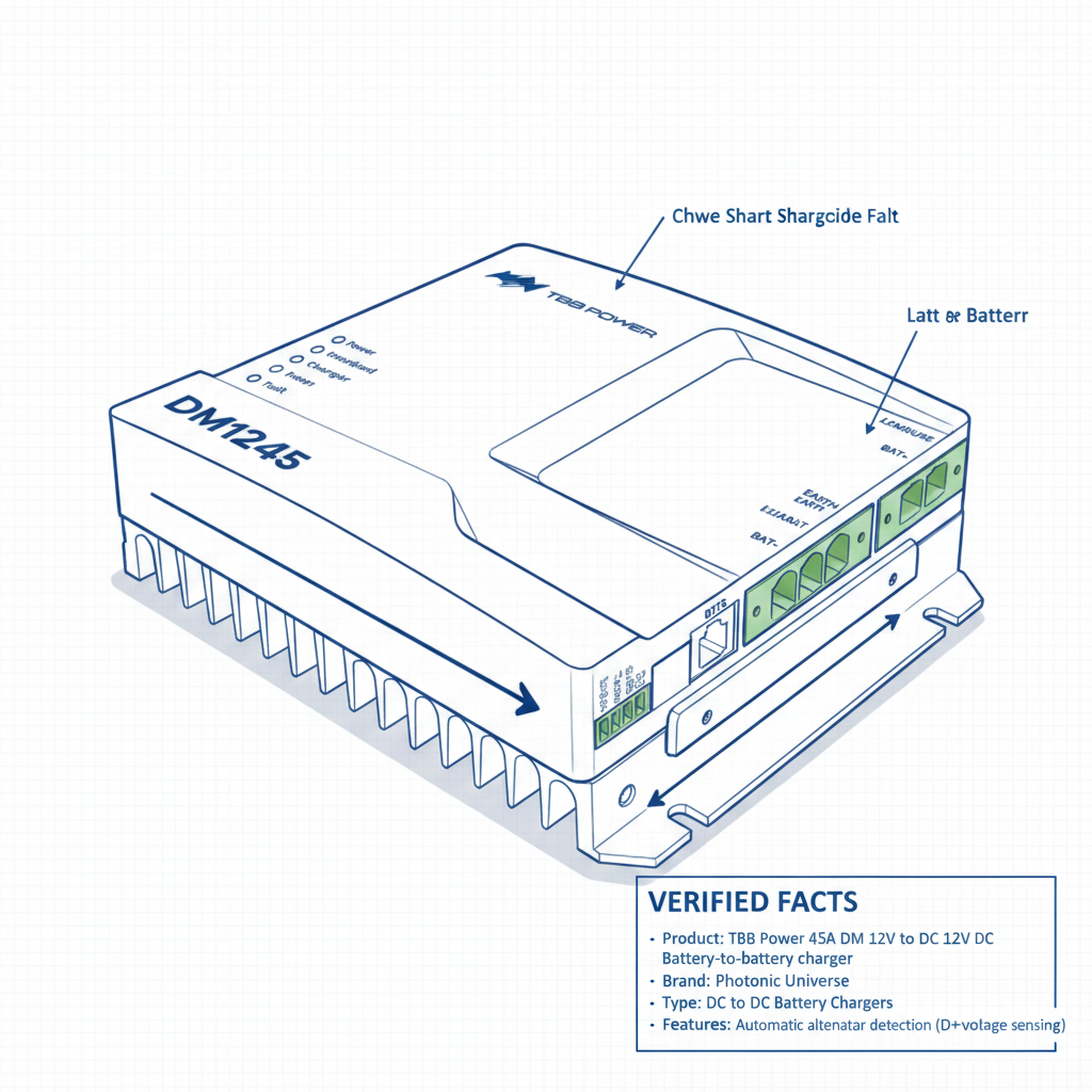TBB Power 45A DM 12V DC to 12V DC battery-to-battery charger - Technical specification image 2