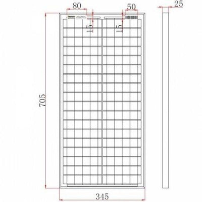 40W 12V solar panel with 5m cable - 4Boats
