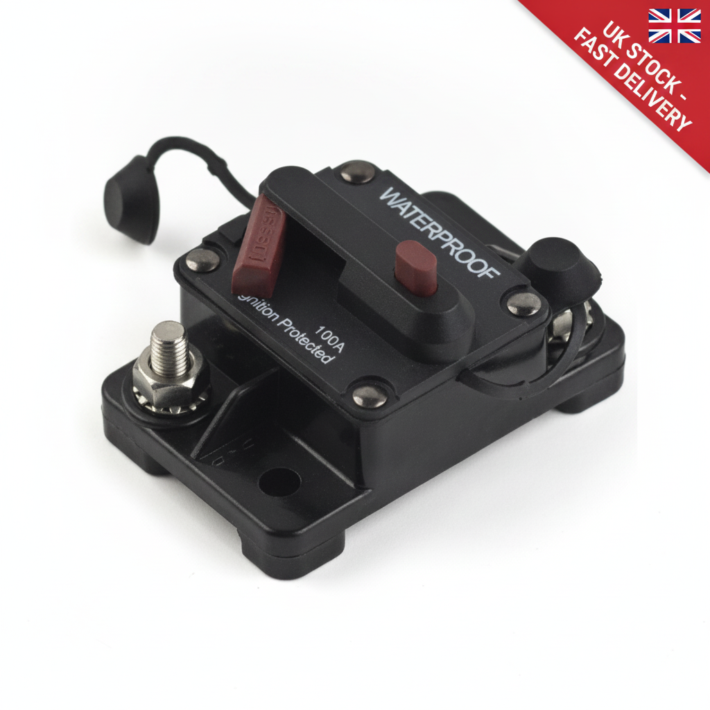 100A 12V/24V/48V Automatic over-current DC circuit breaker / switch - UK Stock image 1
