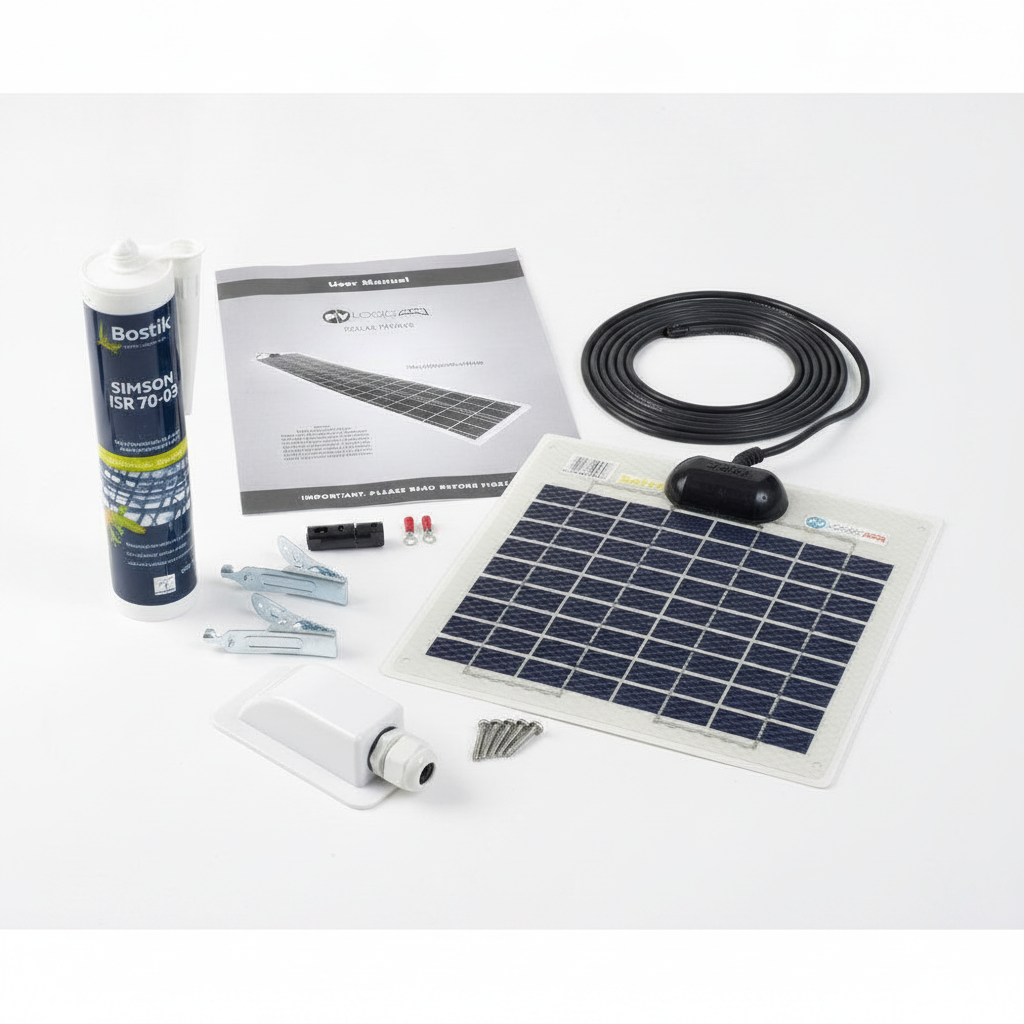 Solar Technology 5W Flexi Solar Panel & Roof/Deck Top Kit - Alternative angle image 2