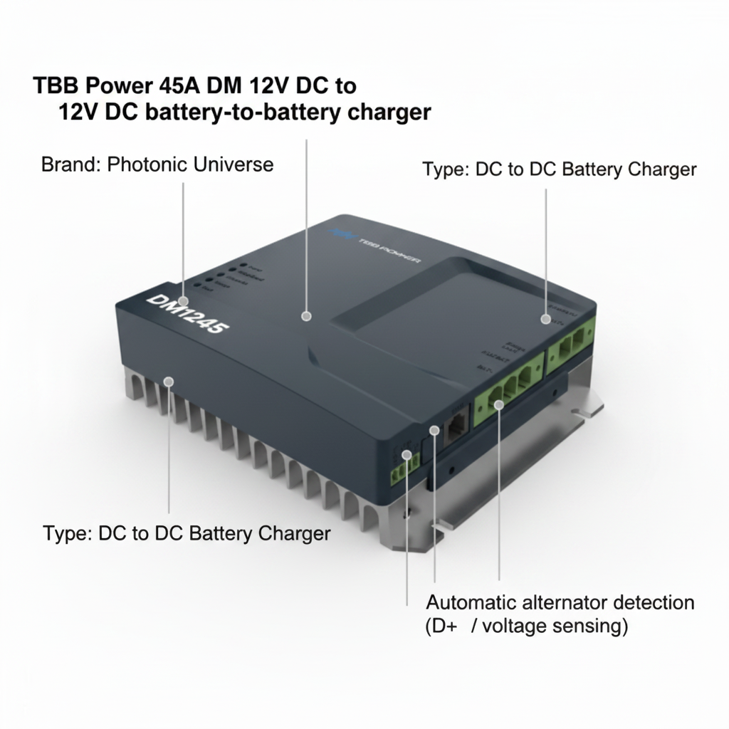 TBB Power 45A DM 12V DC to 12V DC battery-to-battery charger - UK Stock image 1