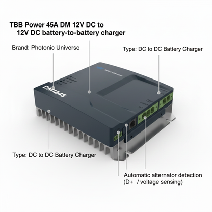 TBB Power 45A DM 12V DC to 12V DC battery-to-battery charger - UK Stock image 1