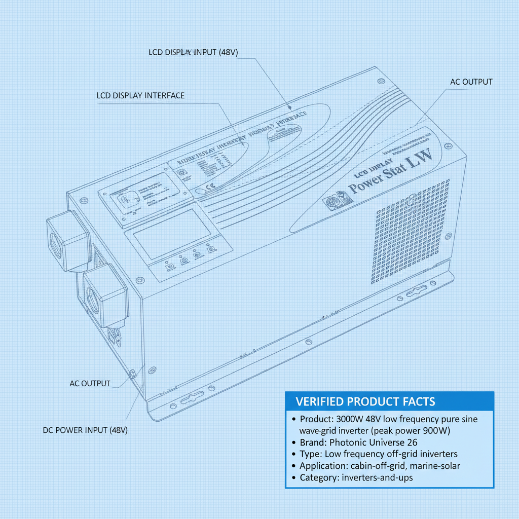 3000W 48V low frequency pure sine wave off-grid inverter (peak power 9000W) - Technical specification image 3