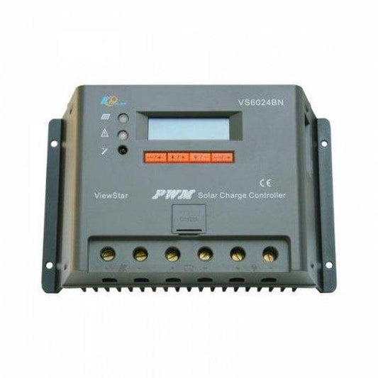 60A solar panel charge controller / regulator with LCD display and advanced programmable features for 12/24V battery systems - 4Boats
