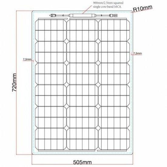60W Reinforced semi-flexible solar panel with a durable ETFE coating - 4Boats