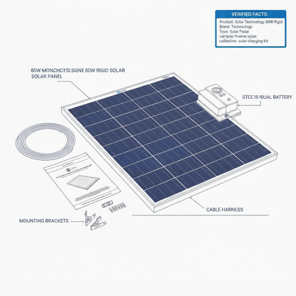 Solar Technology 80W Rigid Solar Panel Kit - Technical specification image 3