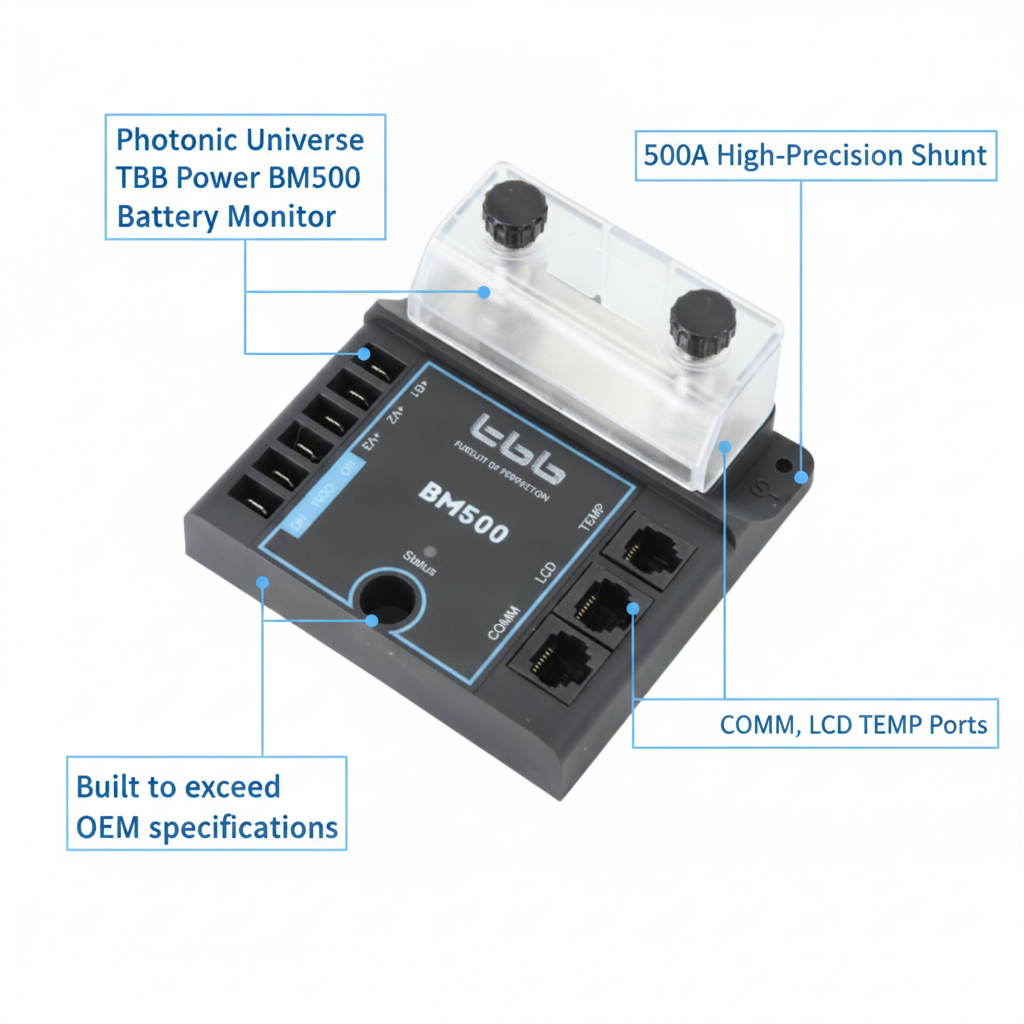 TBB Power 500A 12V/24V/48V battery shunt - Technical specification image 2