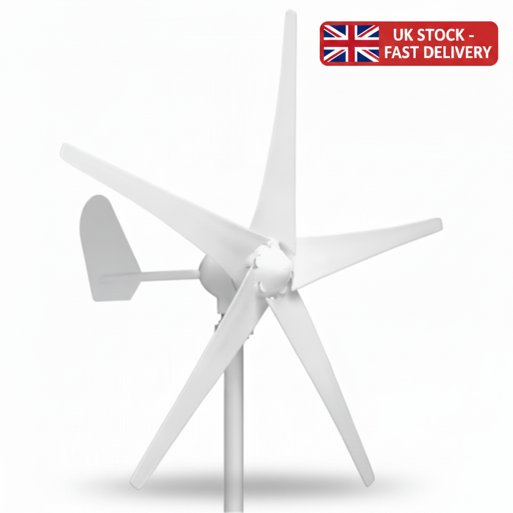 400W 12V wind turbine with 5 blades - UK Stock image 1