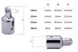Bimini fittings kit CONCAVE hinge stainless steel boat cover canopy sprayhood fitting tubing - 4Boats