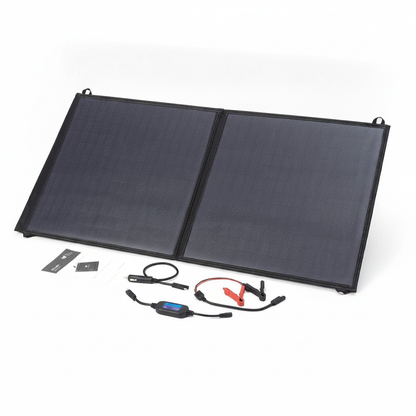 Solar Technology 90W Fold Up Solar Panel with Charge Controller - Studio image 1