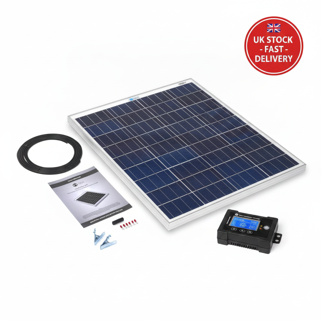 Solar Technology 80W Rigid Solar Panel Kit - UK Stock image 1