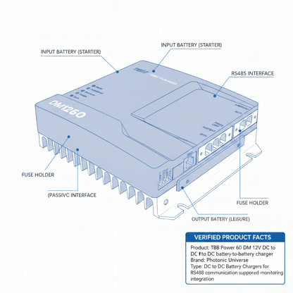 TBB Power 60A DM 12V DC to 12V DC battery-to-battery charger - Technical specification image 2