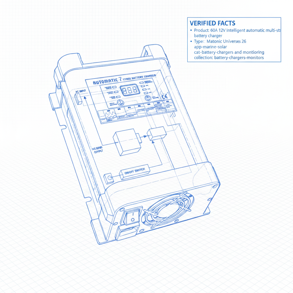 60A 12V Intelligent automatic multi-stage mains battery charger - Technical specification image 3