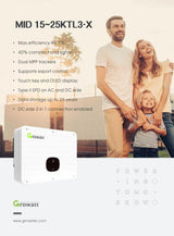 Growatt MID 20 KTL3-X Three Phase Inverter with dual MPPT - Solarika.co.uk