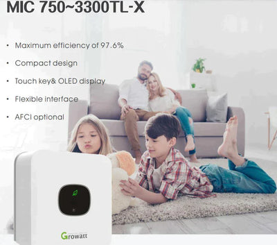 Growatt MIN 3000 TL-X Dual MPPT Single Phase Inverter (inc DC) - Solarika.co.uk